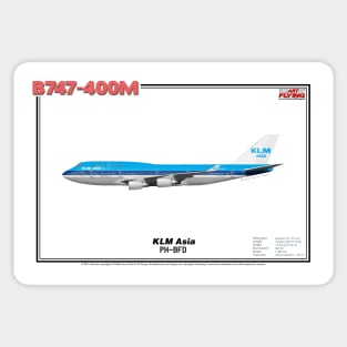 Boeing B747-400M - KLM Asia (Art Print) Sticker